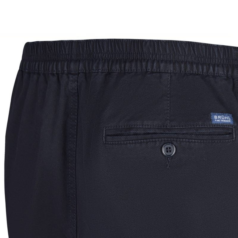 Kraftige bukser med elastik - Mørkeblå