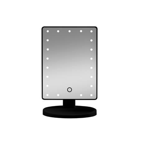 Makeup - spejl med lys - Sort