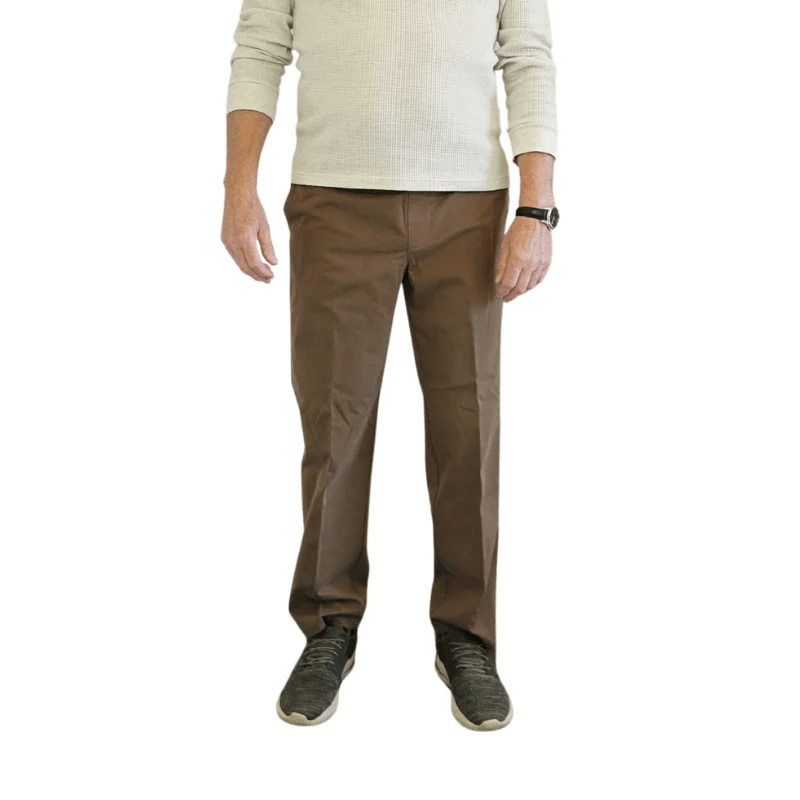 Bukser med elastik i taljen - Brun