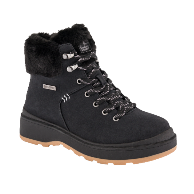 Skechers wasserdichter Damenstiefel - Schwarz
