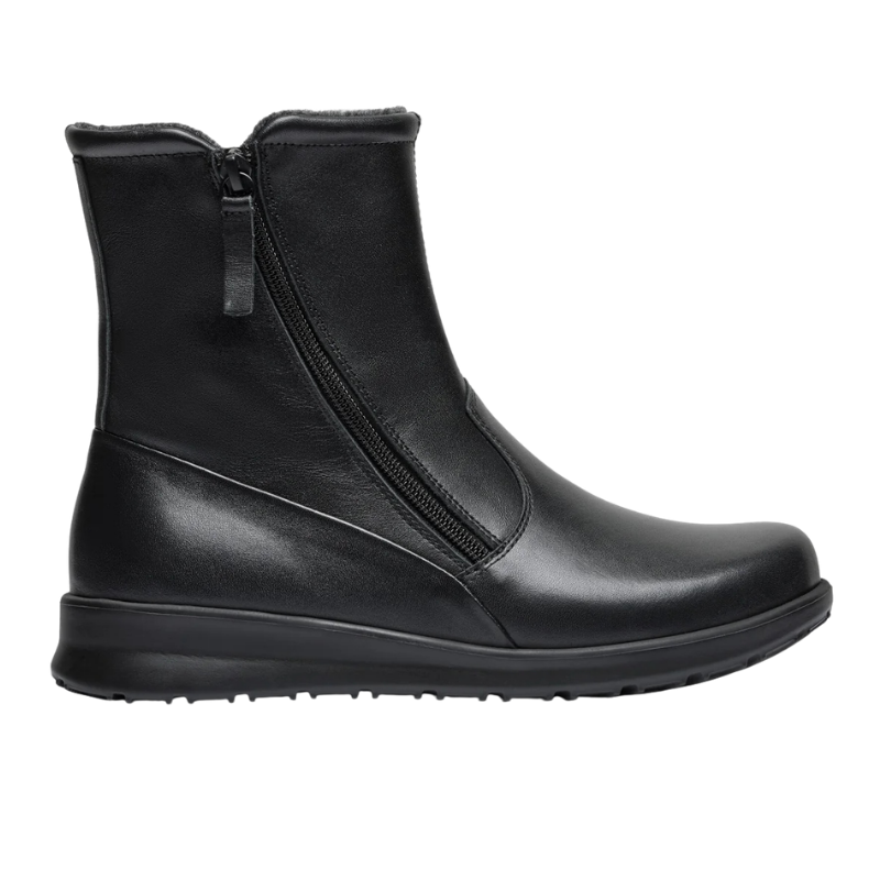 New Feet Damenstiefelette mit weiter Passform – Schwarz