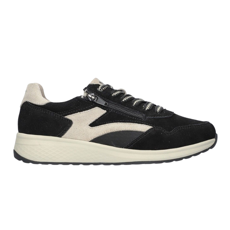 Velour Nubuk-Schuhe 'Jenna' in Schwarz