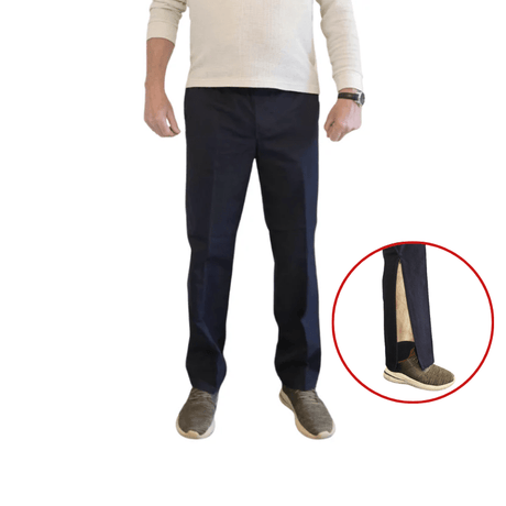 Rehabiliteringsbukser med elastik - Mørkeblå