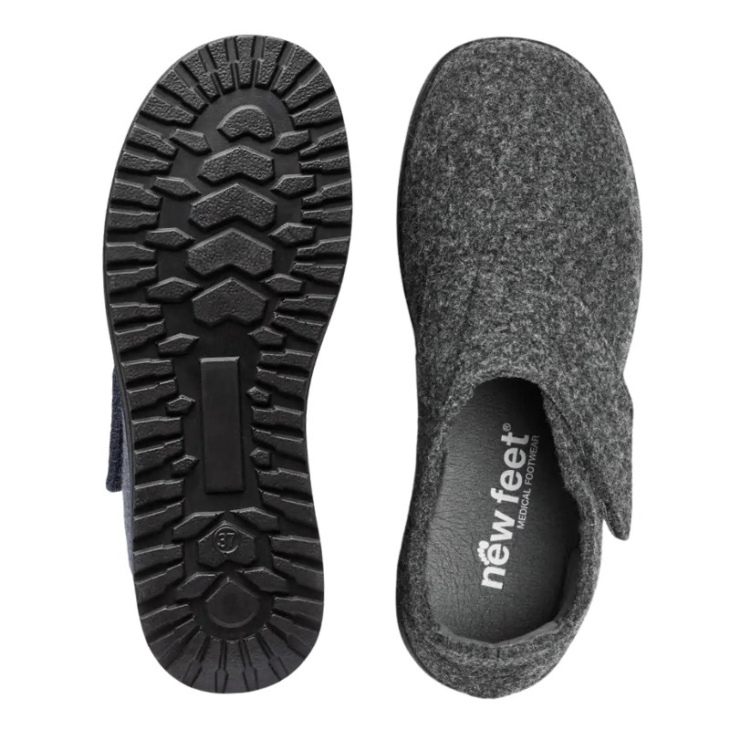 New Feet damehjemmesko - Grå