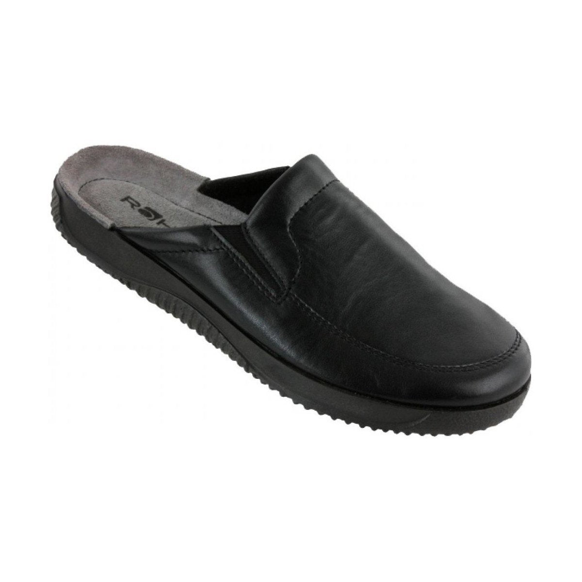 Rohde bred hjemmesko/slipper - Sort - Seniorshop