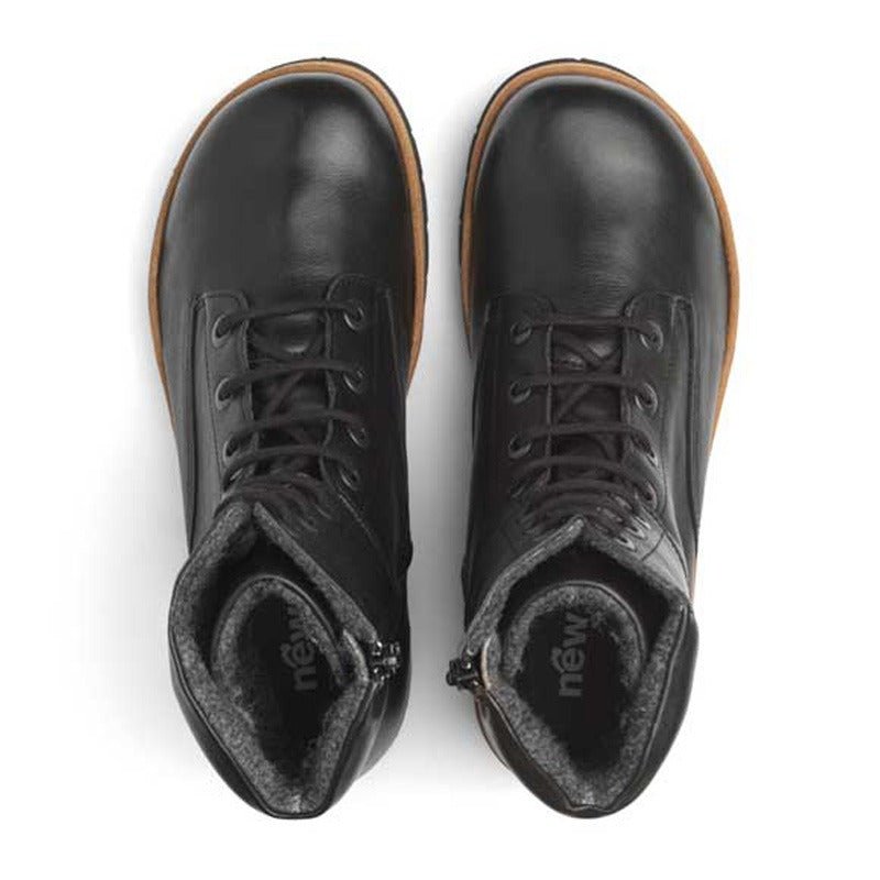 New Feet vinterstøvle i læder - Sort - Seniorshop