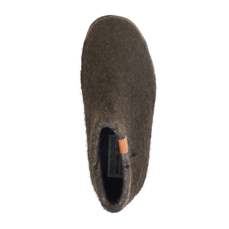 Green Comfort hjemmesko i uldfilt - Brun - Seniorshop