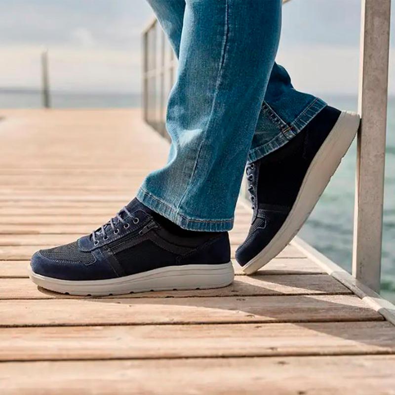 New Feet herresneaker - Mørkeblå - Seniorshop