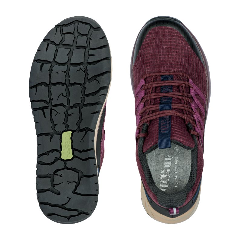 Green Comfort sporty sneaker - Vinrød - Seniorshop