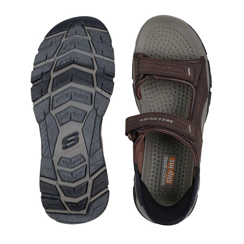 Skechers slip - in herresandal - Brun