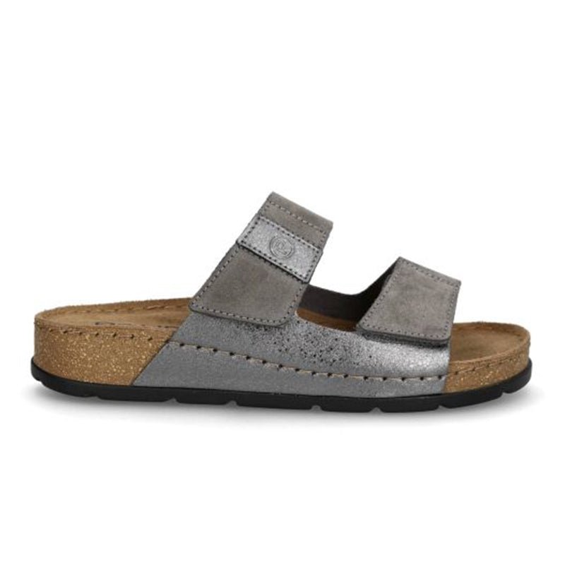 Rohde dameslipper - Metallic grå - Seniorshop
