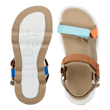 Green Comfort sporty damesandal - Multicolor