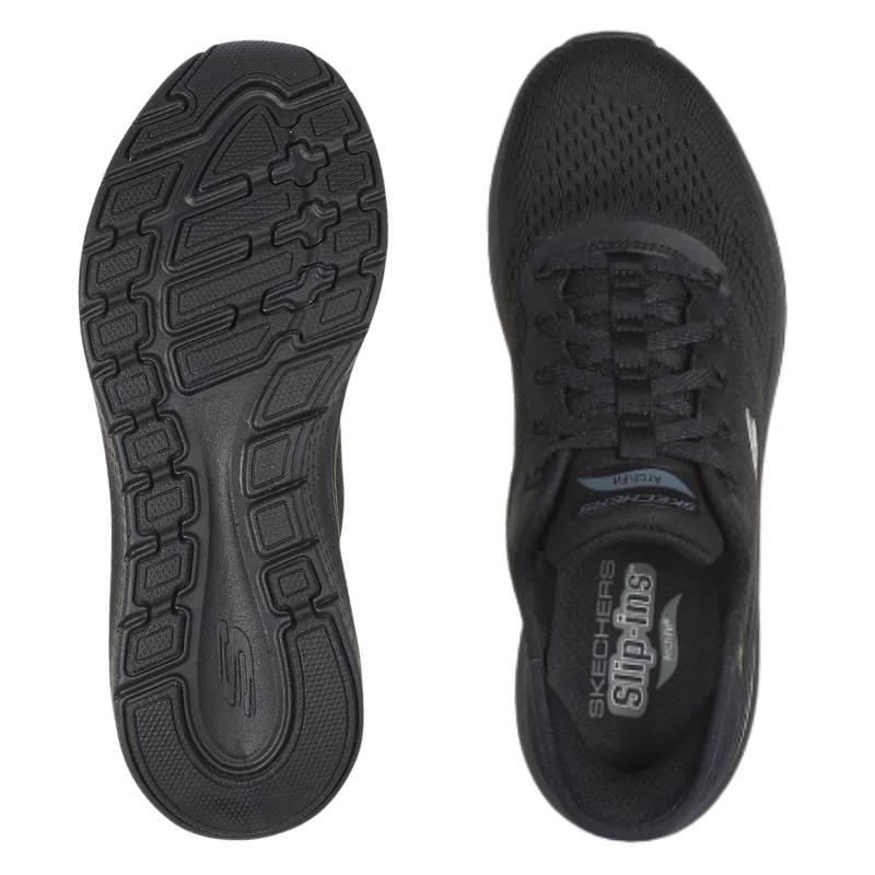 Skechers breite slip-in Damen-Sneaker - Schwarz