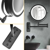 Væghængt makeup-spejl - Sort