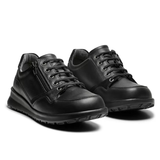 New Feet Damenschuhe mit Schnürung und Reißverschluss - Schwarz