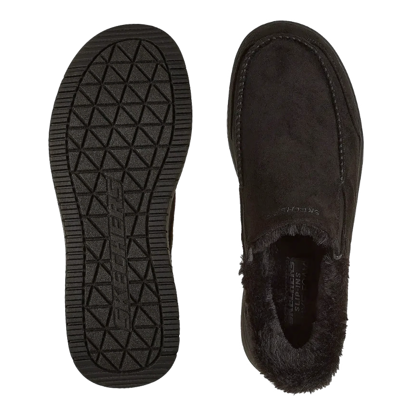 Skechers slip-in Herren-Hausschuhe – Schwarz