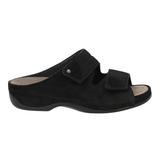 Berkemann dameslipper - Sort ruskind