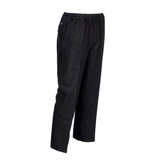 Jeans mit Elastik in der Taille - Koksgrå/schwarz