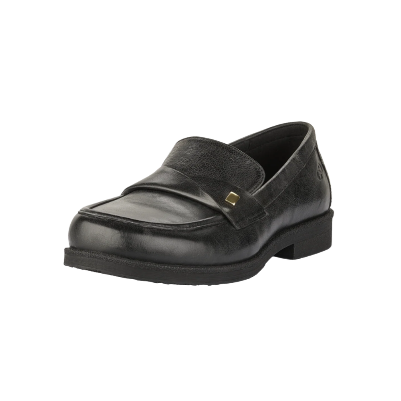Green Comfort breiter Damen-Loafer – Schwarz