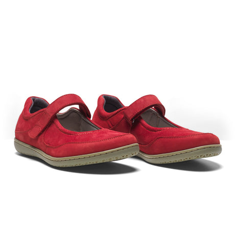 Ballerina mit Riemen, Rot, New Feet