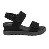 Damensandale mit Absatz, Schwarz, Green Comfort