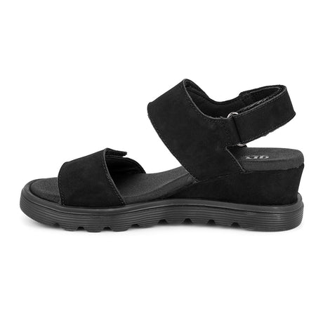 Damensandale mit Absatz, Schwarz, Green Comfort
