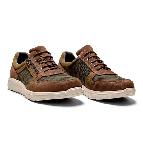 Schnürschuhe mit Reißverschluss, Grün/Braun, New Feet