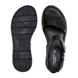 Relaxshoe damesandal med kilehæl - Sort