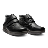 Niedriger Herrenstiefel aus schwarzem Leder, New Feet