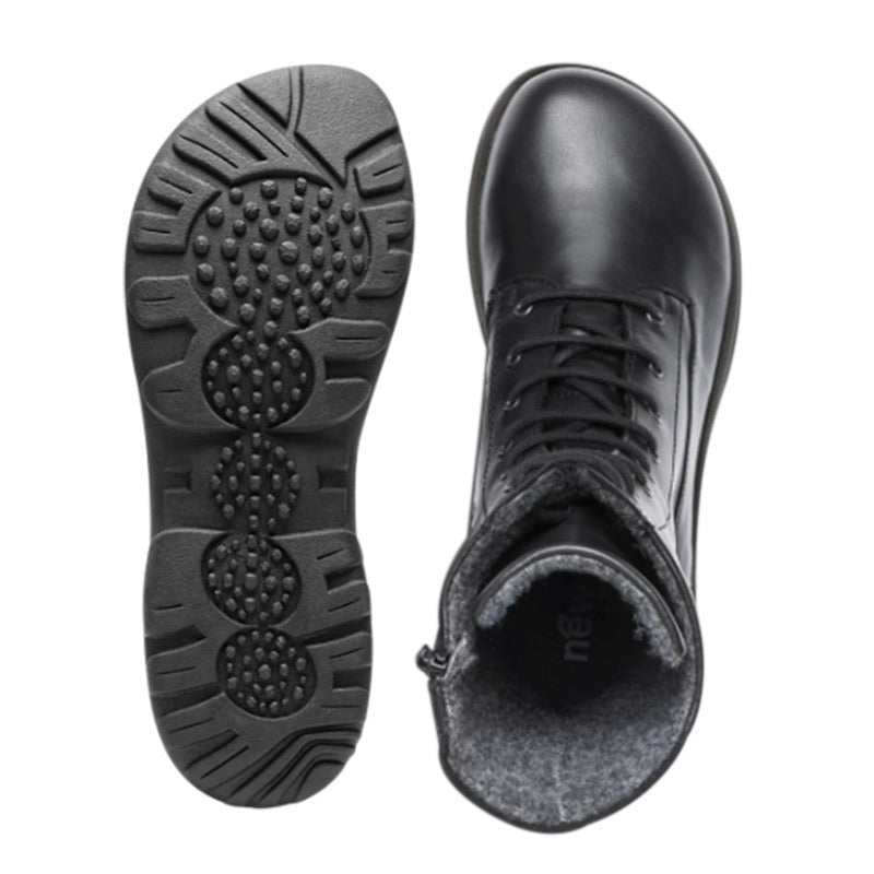 New Feet lang damestøvle - Sort
