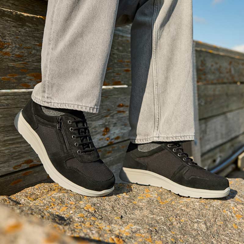 Leichte Herrenschuhe, Schwarz, New Feet