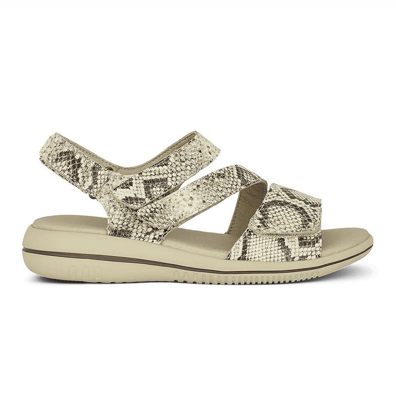 Green Comfort damesandal - Snake