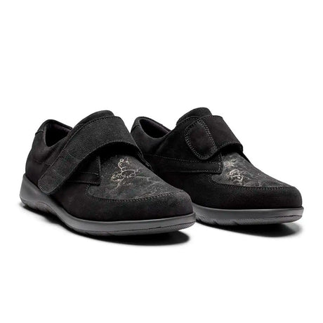 New Feet damesko med velcrorem - Sort