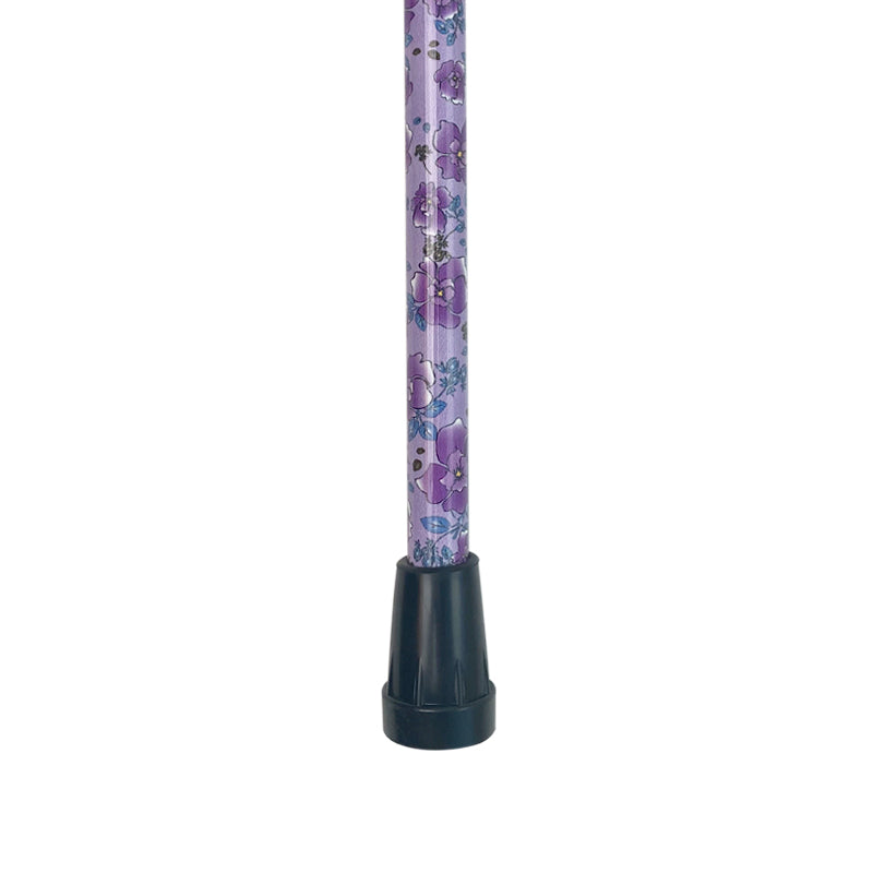 Stock, Zusammenklappbar, Lila mit Blumen