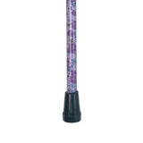 Stock, Zusammenklappbar, Lila mit Blumen