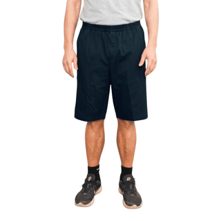 Shorts med elastik i taljen - Mørkeblå