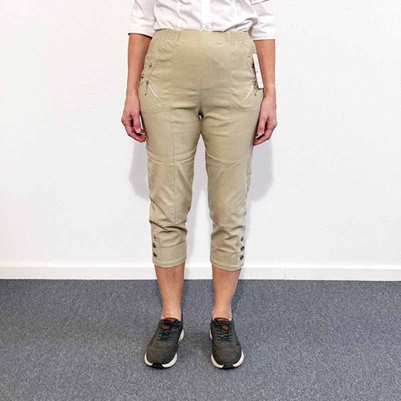 Capri damebukser - Beige - Seniorshop
