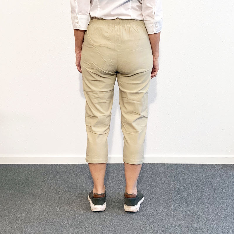 Capri damebukser - Beige - Seniorshop