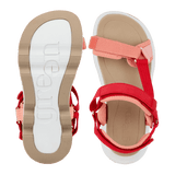 Green Comfort sporty damesandal - Rød