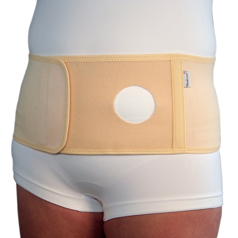 Beige stomibælte - Klip selv hul